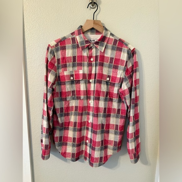 Re/Done Flannel Plaid Print Long Sleeve Shirt XS - Picture 3 of 9
